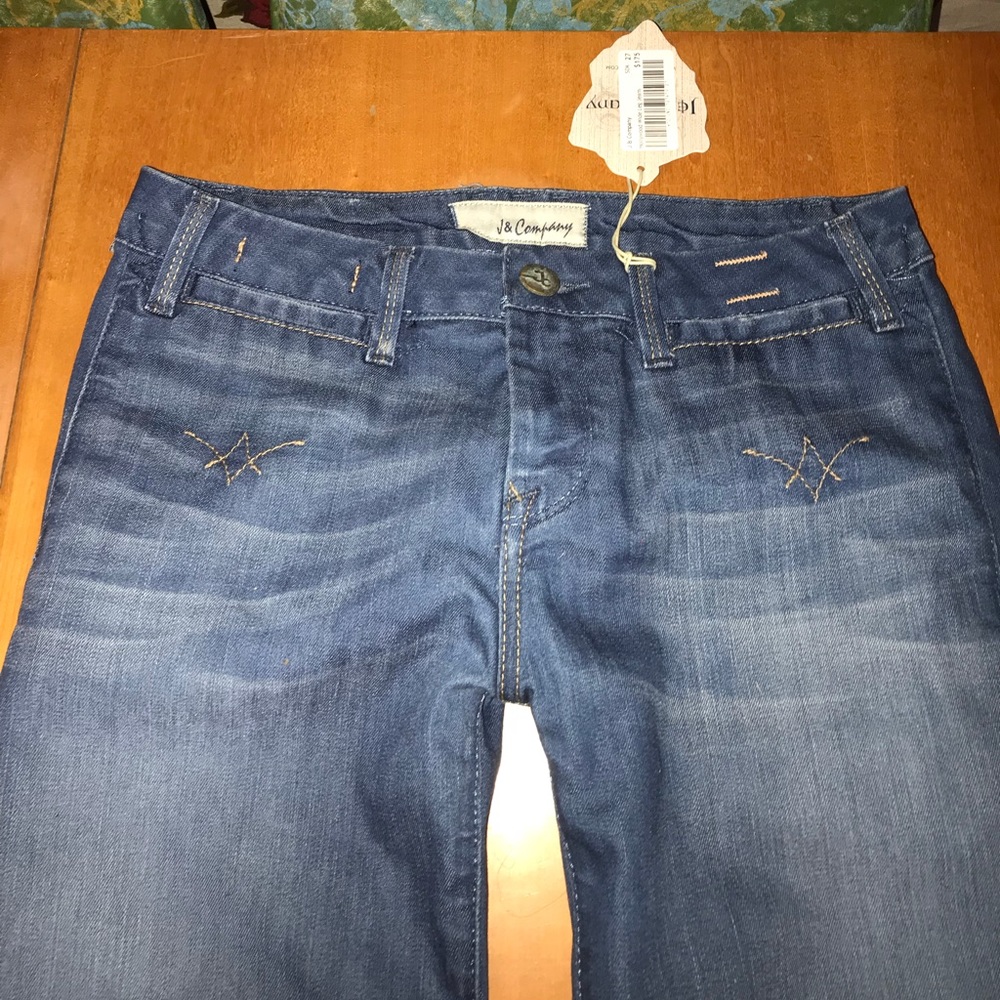 NWT J & Company Hollywood Wide Leg High Rise Jeans